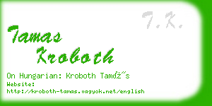 tamas kroboth business card